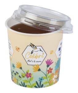 Pot à Miel carton Entrouvert Pot à miel en carton, pour 500 g de miel