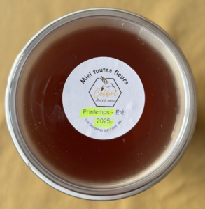 Étiquette Miel Colibri sur couvercle Etiquette Colibri Couvercle